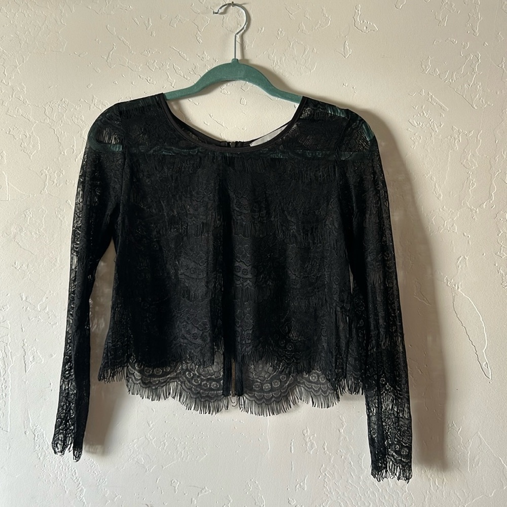 Cropped lace top - Blessed are the meek